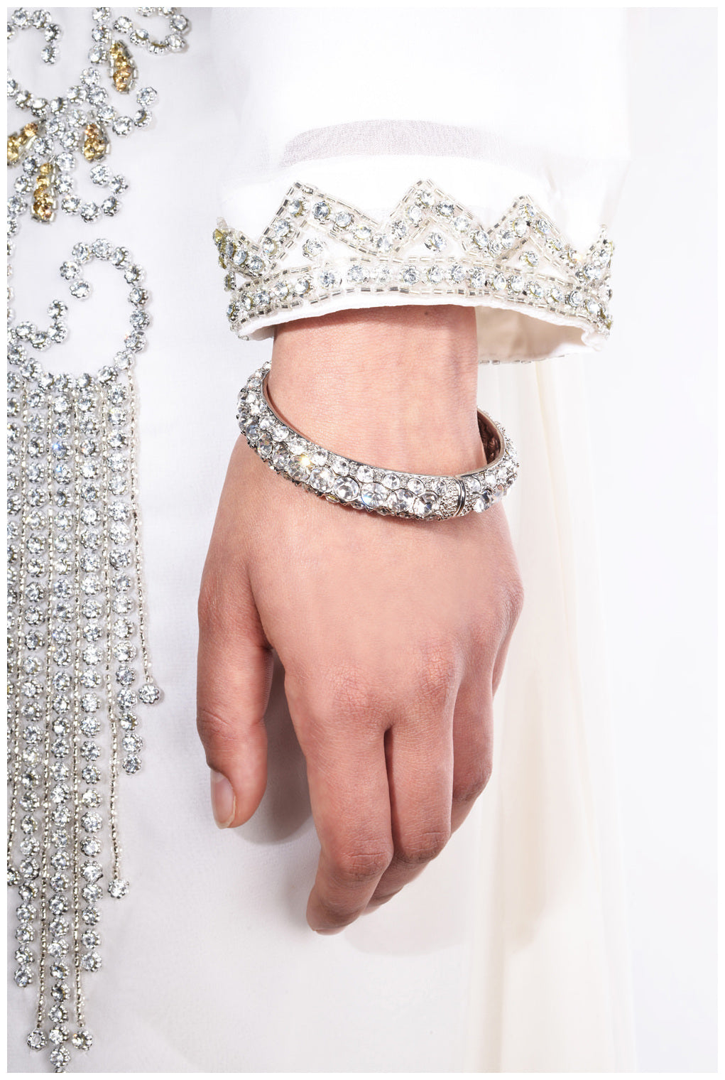 Nafisa Crystal Elegant Evening Bracelet